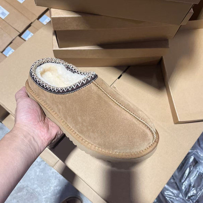 Snow boots low cut short tube flat bottomed lazy shoes