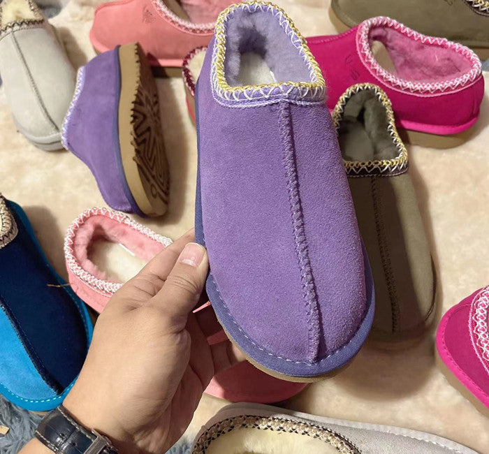 Snow boots low cut short tube flat bottomed lazy shoes