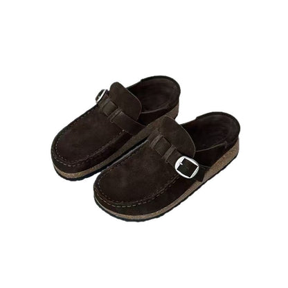 Thick soled Baotou slippers