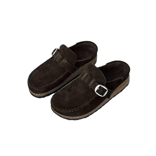 Thick soled Baotou slippers