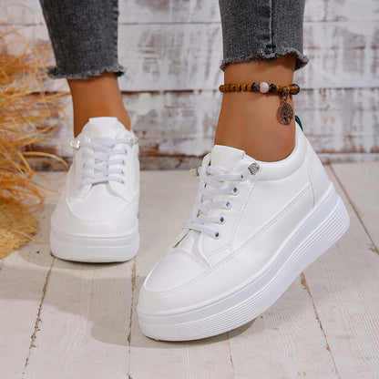 Thick soled height increasing board shoes