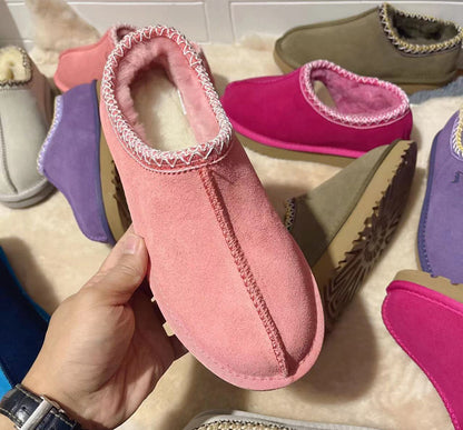 Snow boots low cut short tube flat bottomed lazy shoes