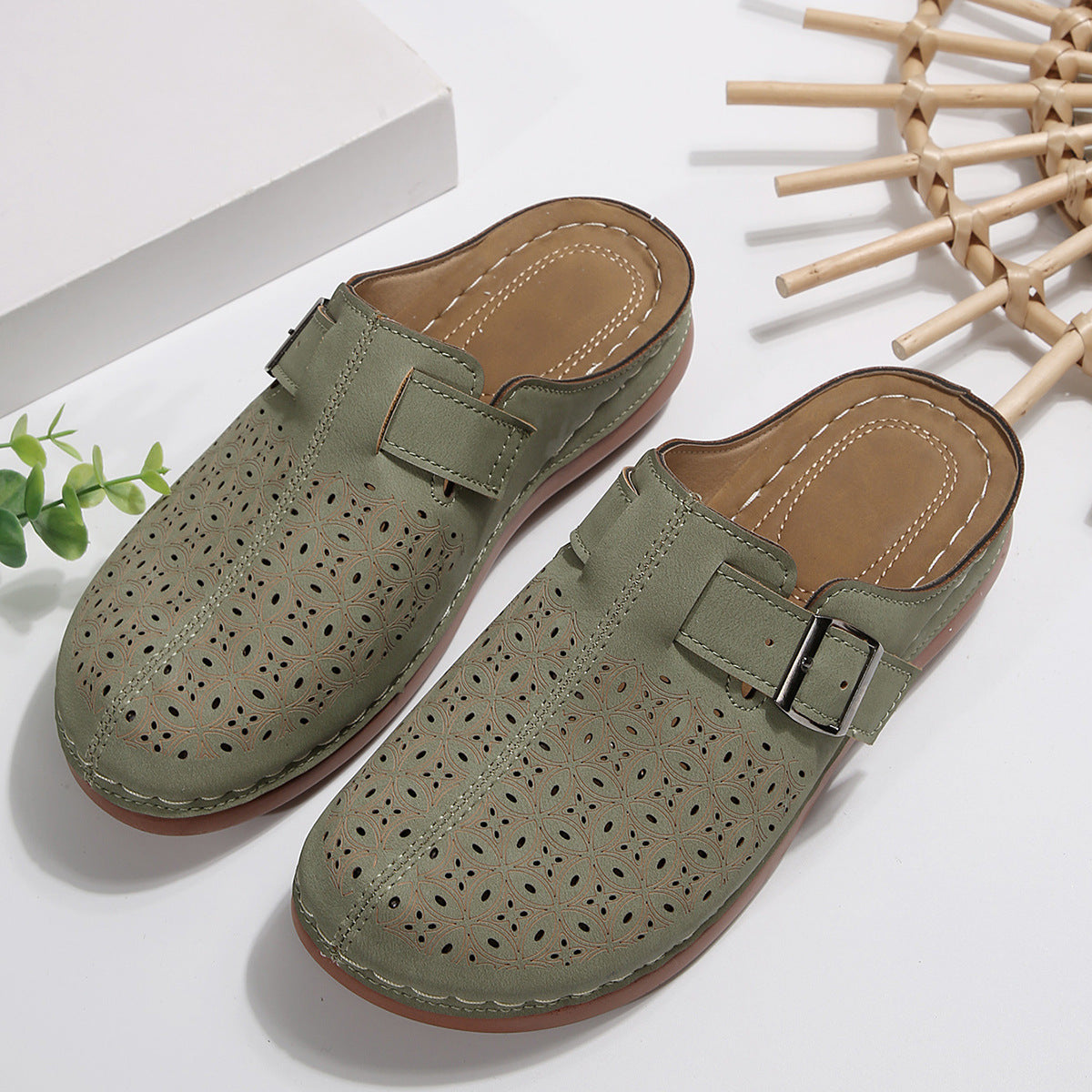 Spring and summer leisure half dragging lazy shoes