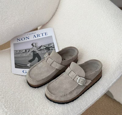 Thick soled Baotou slippers